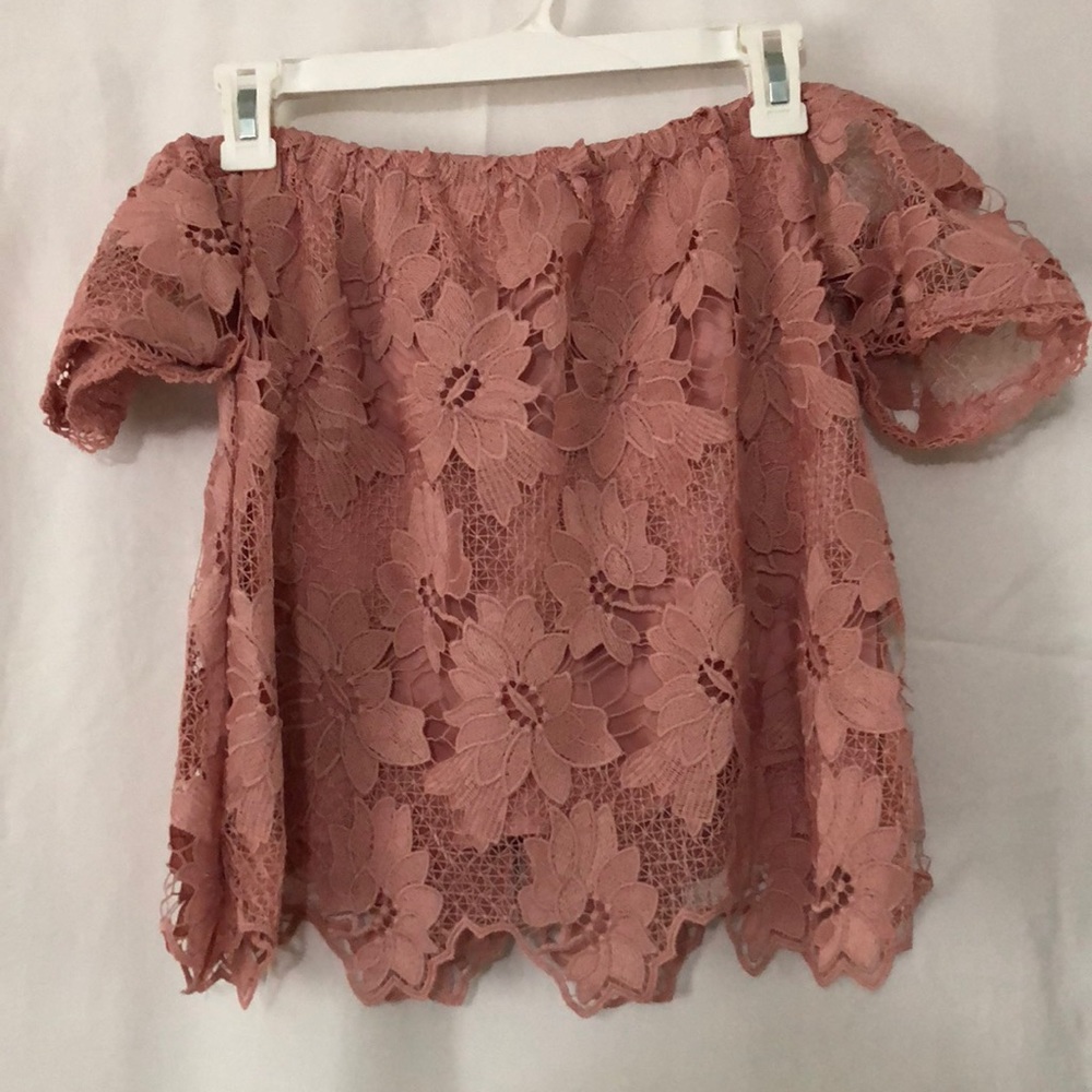 Off the shoulder lace top